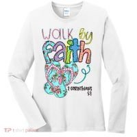 Christian Walk By Faith Flip Flops Summer Women's Long Sleeve Shirt thumb 0