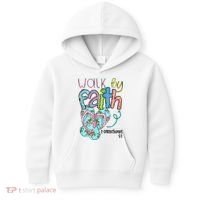 Christian Walk By Faith Flip Flops Summer Kids Hoodie thumb 0