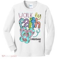 Christian Walk By Faith Flip Flops Summer Kids Long Sleeve Shirt thumb 0