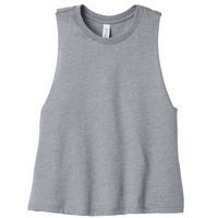 Christian Walking By Faith Tripping Constantly Women's Racerback Cropped Tank thumb 1