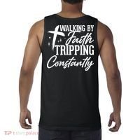 Christian Walking By Faith Tripping Constantly Tank Top thumb 0
