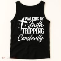 Christian Walking By Faith Tripping Constantly Tank Top thumb 5