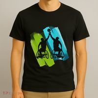 Cool Wheelchair Basketball Game T-Shirt thumb 3