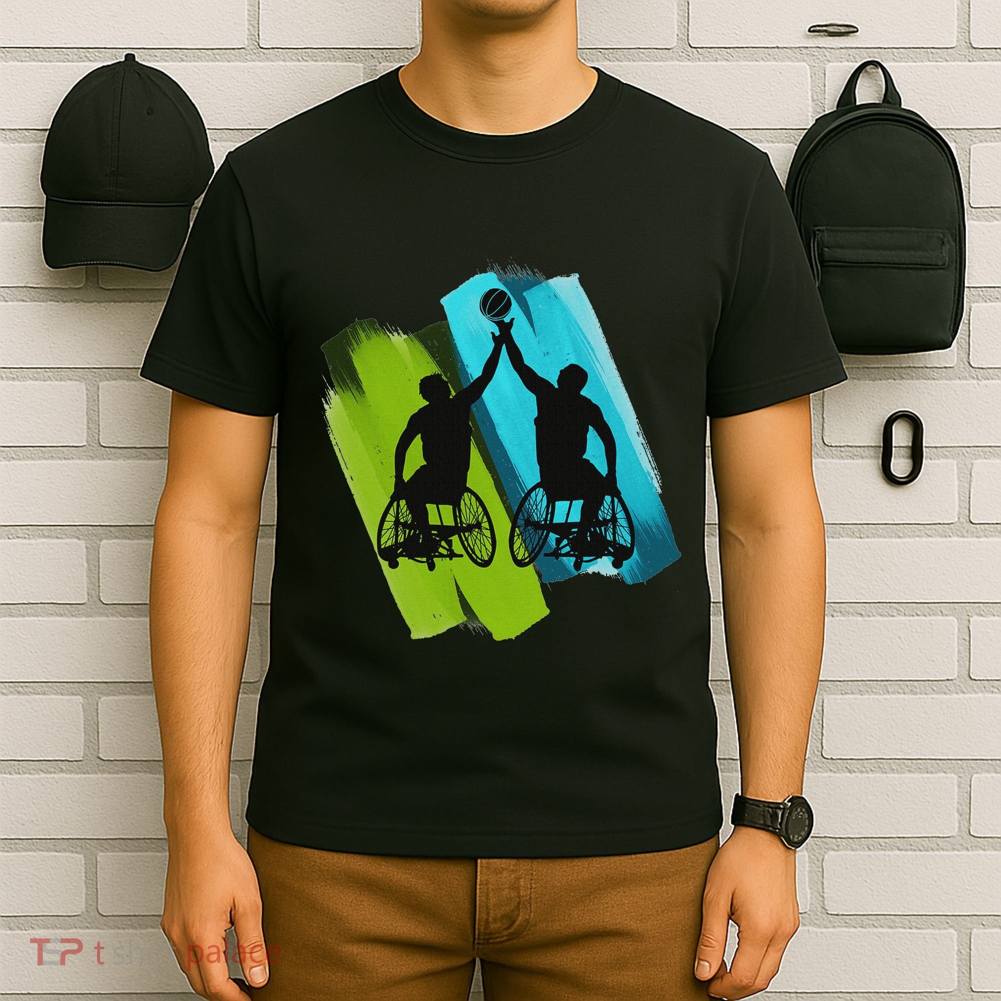 Cool Wheelchair Basketball Game T-Shirt