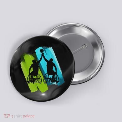 Cool Wheelchair Basketball Game Button