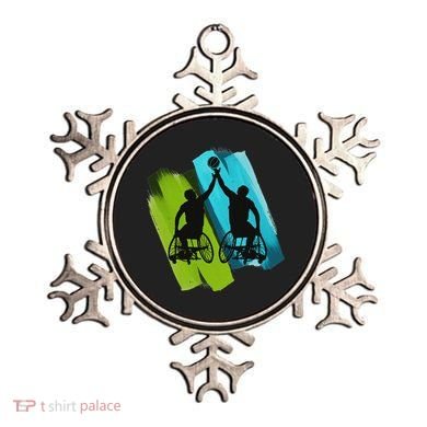 Cool Wheelchair Basketball Game Ornament