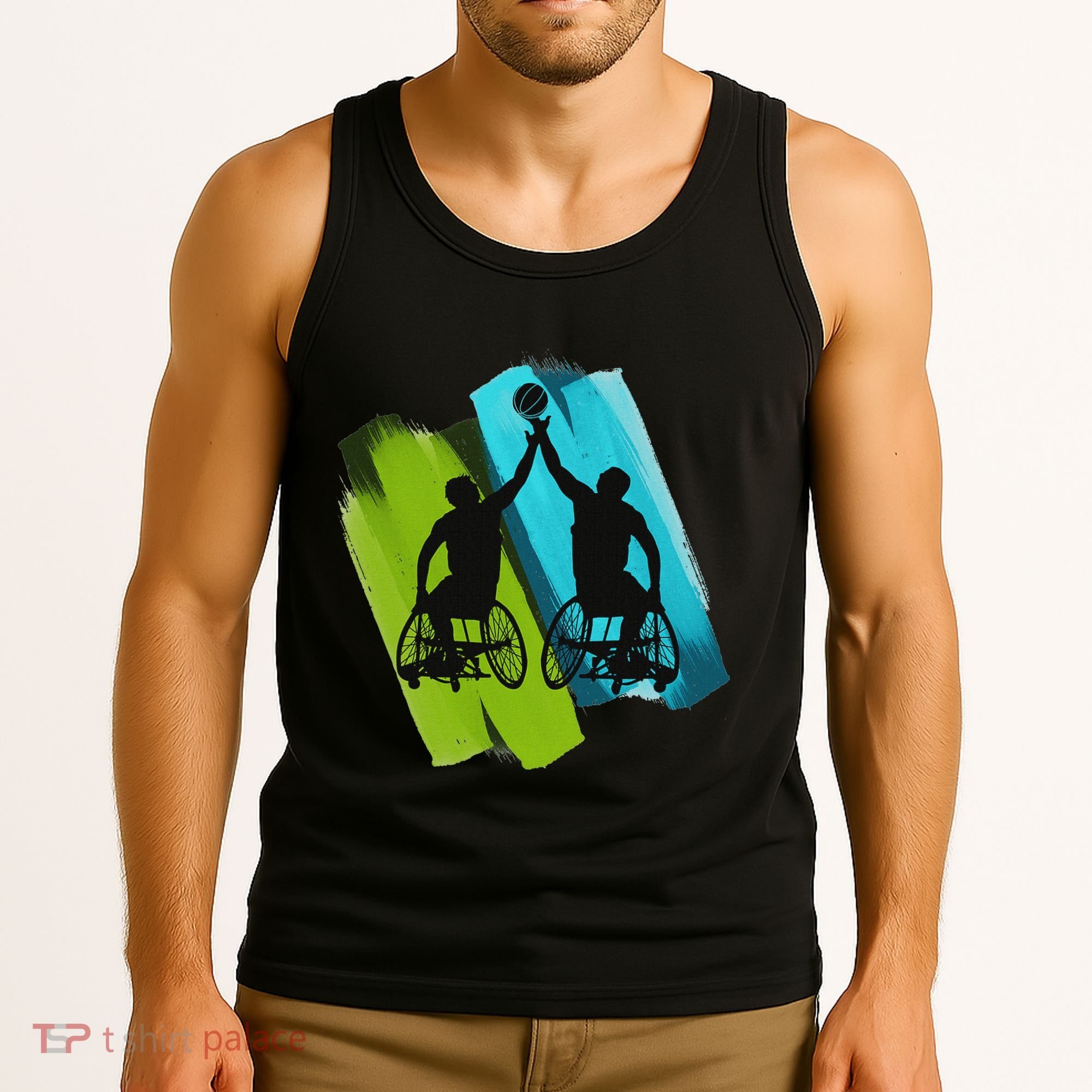 Cool Wheelchair Basketball Game Tank Top