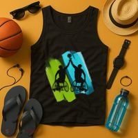 Cool Wheelchair Basketball Game Tank Top thumb 4
