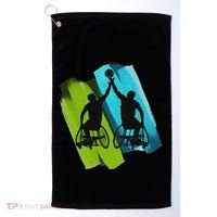Cool Wheelchair Basketball Game Golf Towel thumb 0