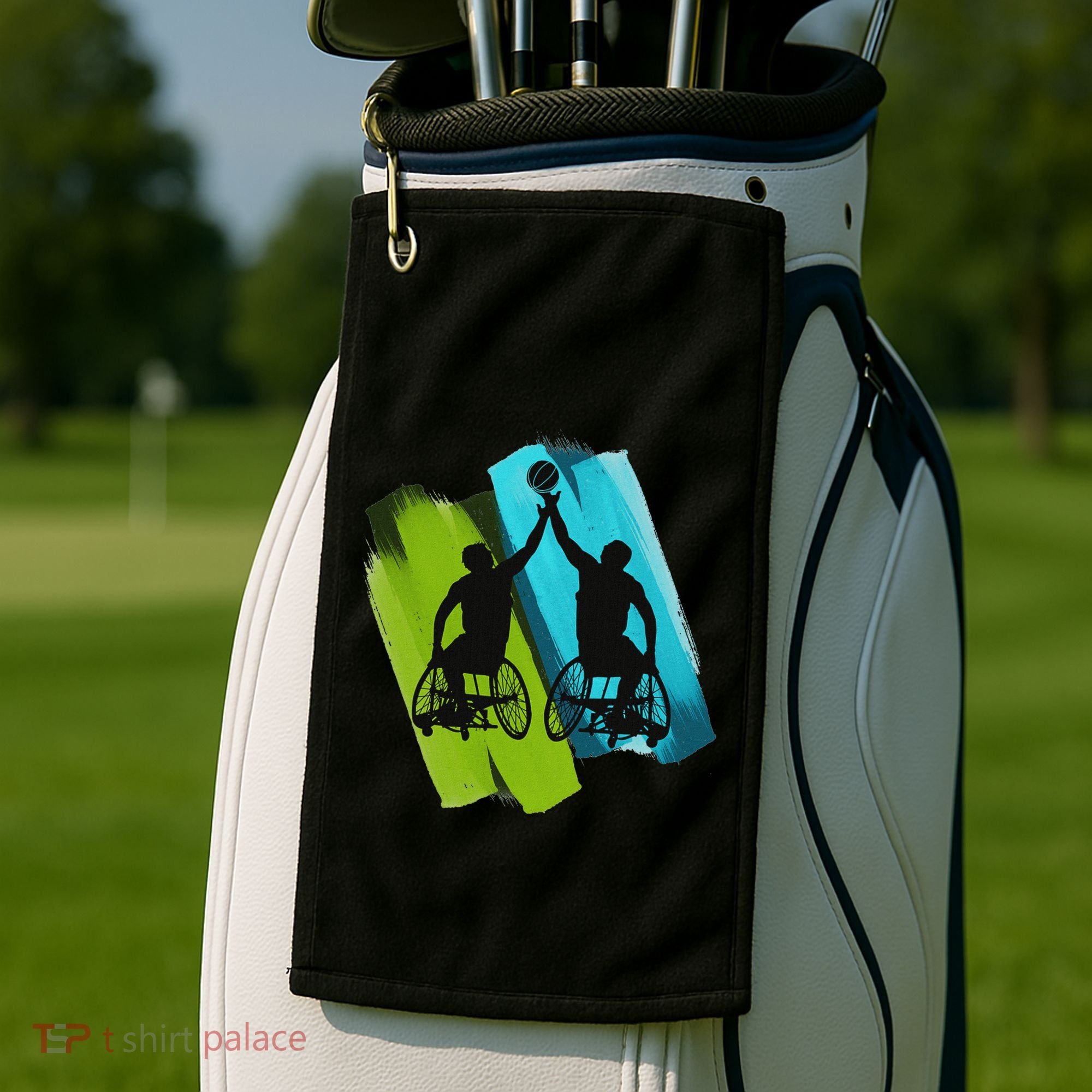 Cool Wheelchair Basketball Game Golf Towel