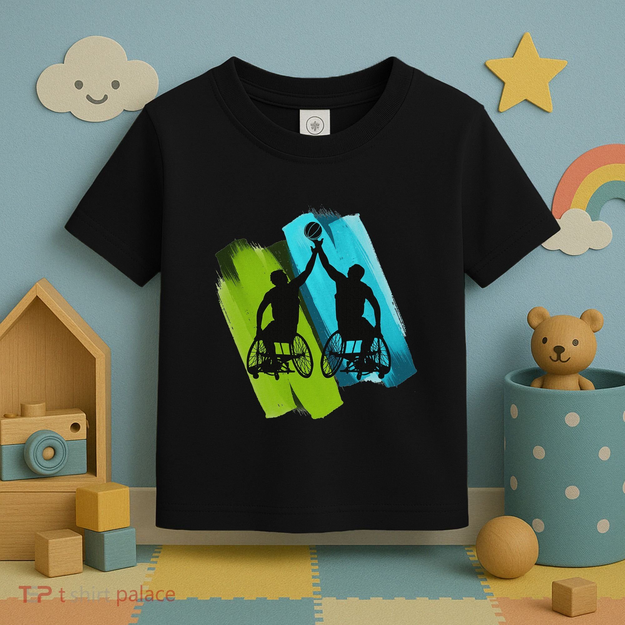 Cool Wheelchair Basketball Game Toddler T-Shirt