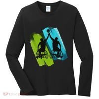 Cool Wheelchair Basketball Game Women's Long Sleeve Shirt thumb 0