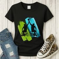 Cool Wheelchair Basketball Game Women's T-Shirt thumb 3