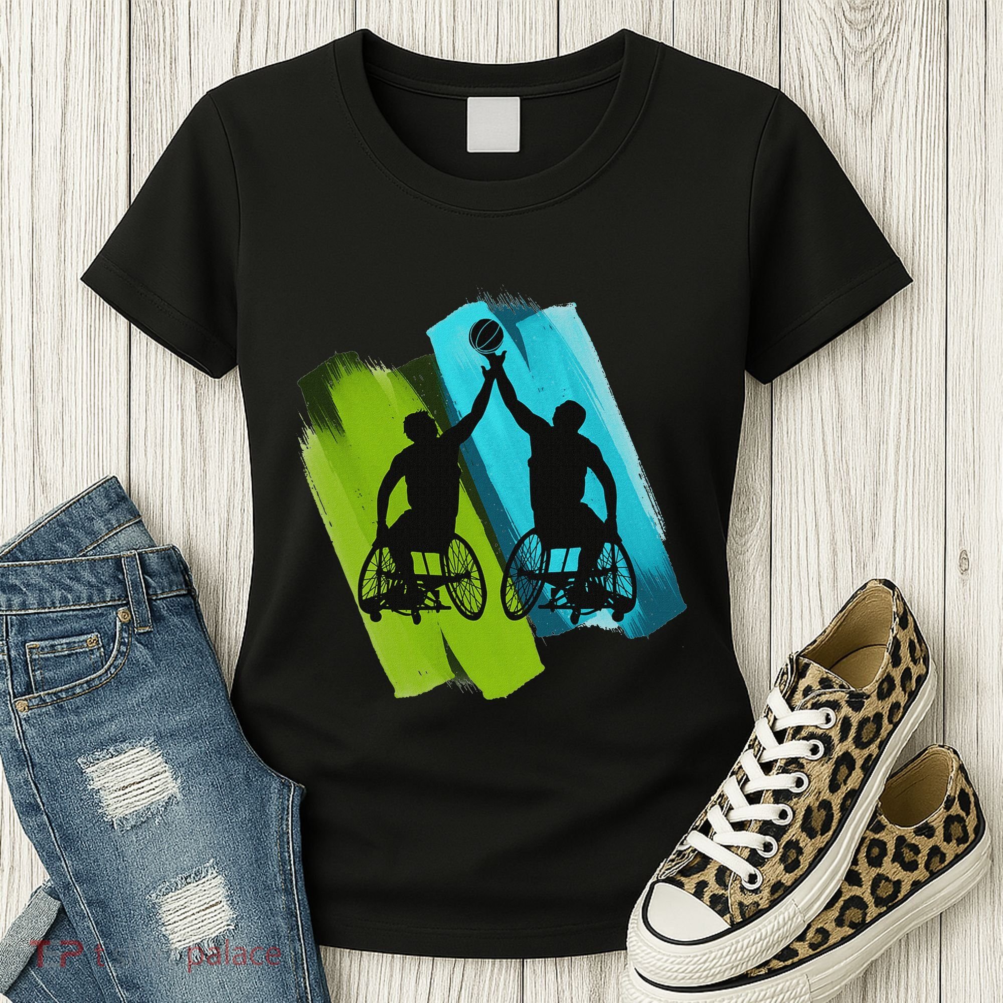 Cool Wheelchair Basketball Game Women's T-Shirt