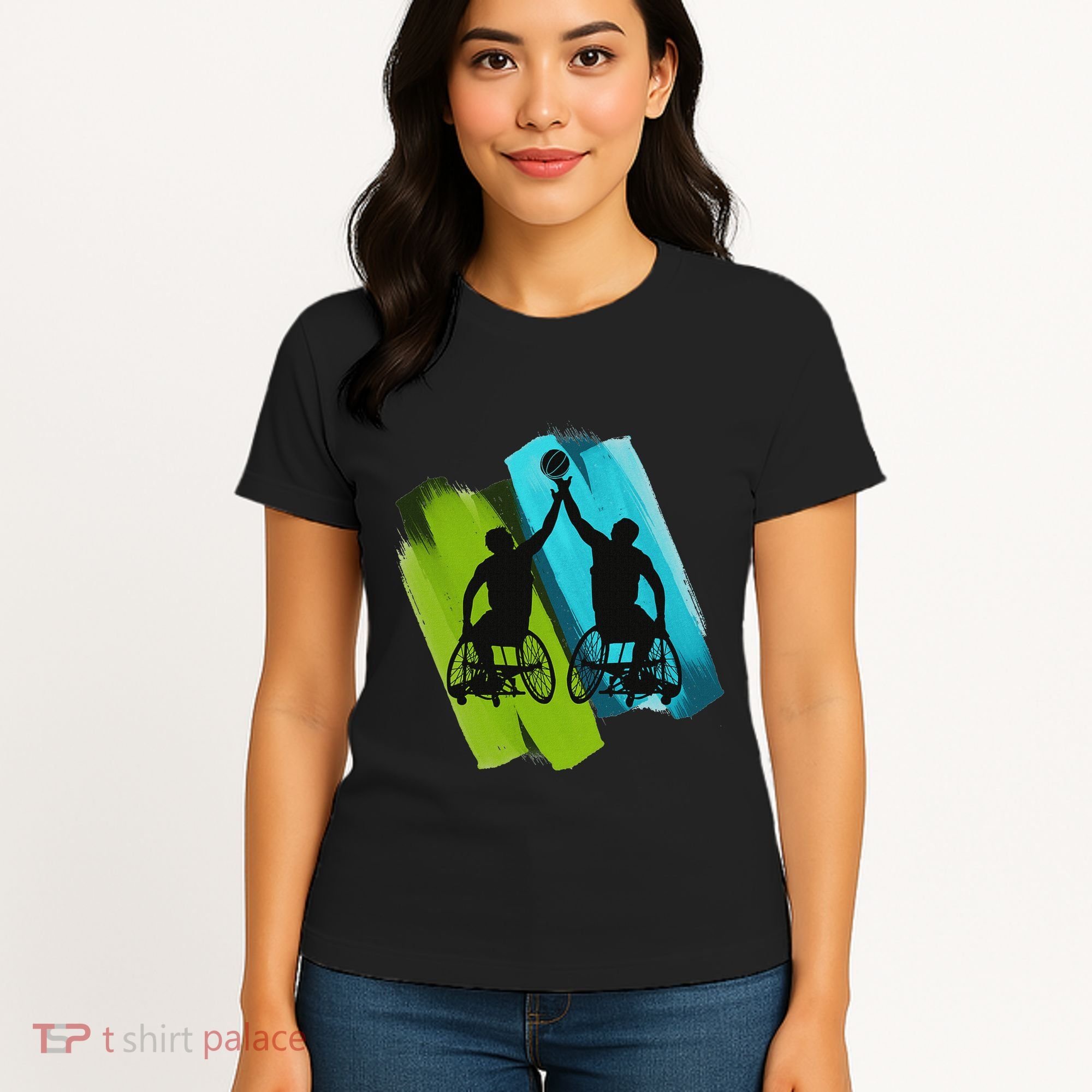 Cool Wheelchair Basketball Game Women's T-Shirt