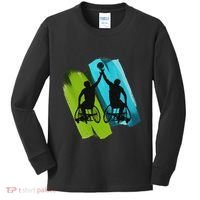 Cool Wheelchair Basketball Game Kids Long Sleeve Shirt thumb 0