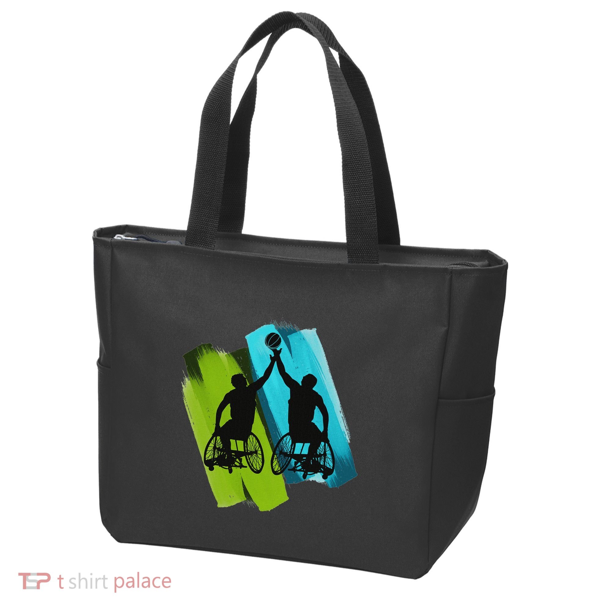 Cool Wheelchair Basketball Game Tote Bag