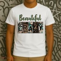 Crazy Women Beautiful Country Music Girl Western Bleached T-Shirt thumb 3