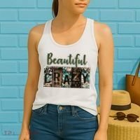 Crazy Women Beautiful Country Music Girl Western Bleached Women's Tank Top thumb 2