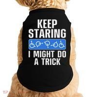 Cool Wheelchair Bound Art Cripple Handicapped Doggie Tank thumb 0