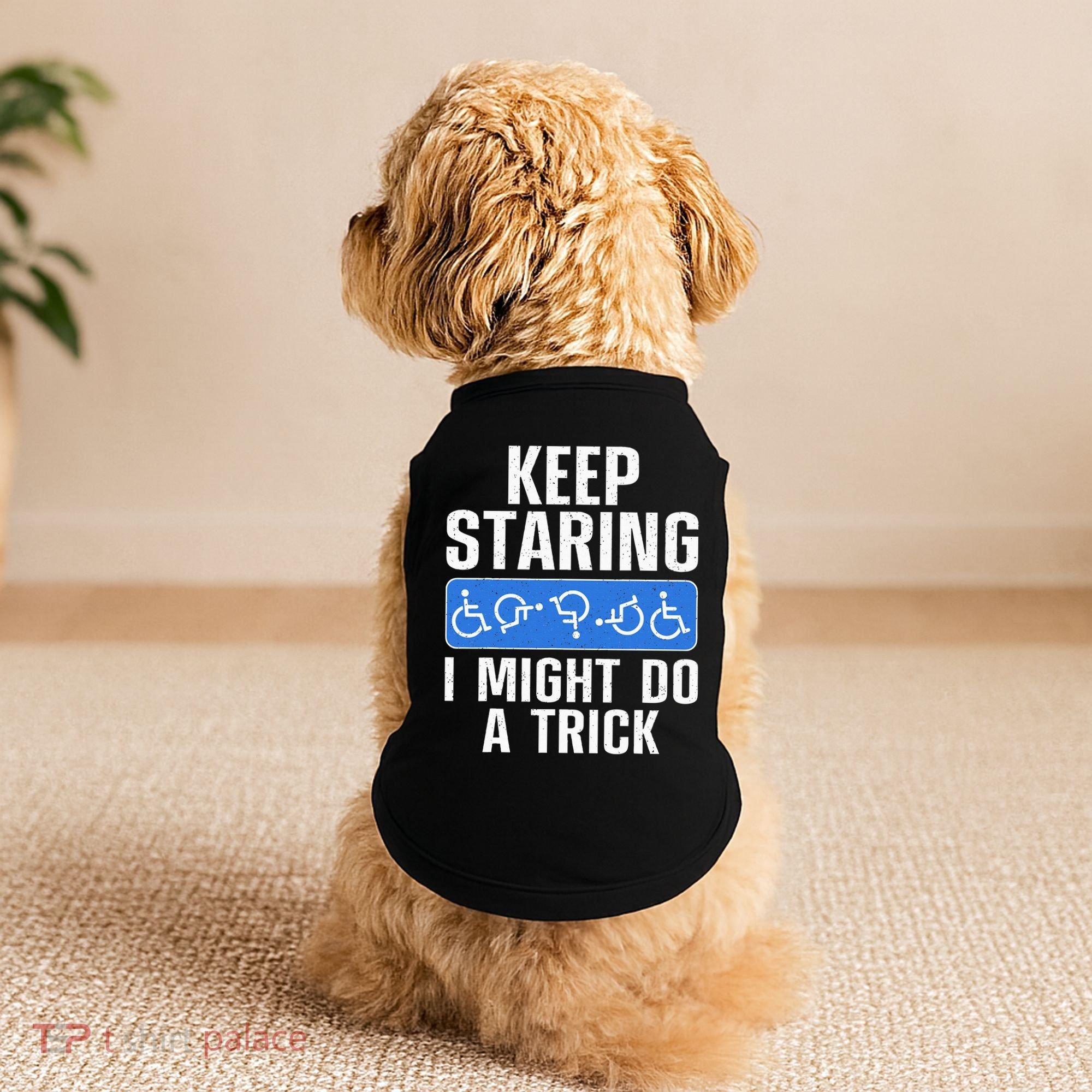 Cool Wheelchair Bound Art Cripple Handicapped Doggie Tank