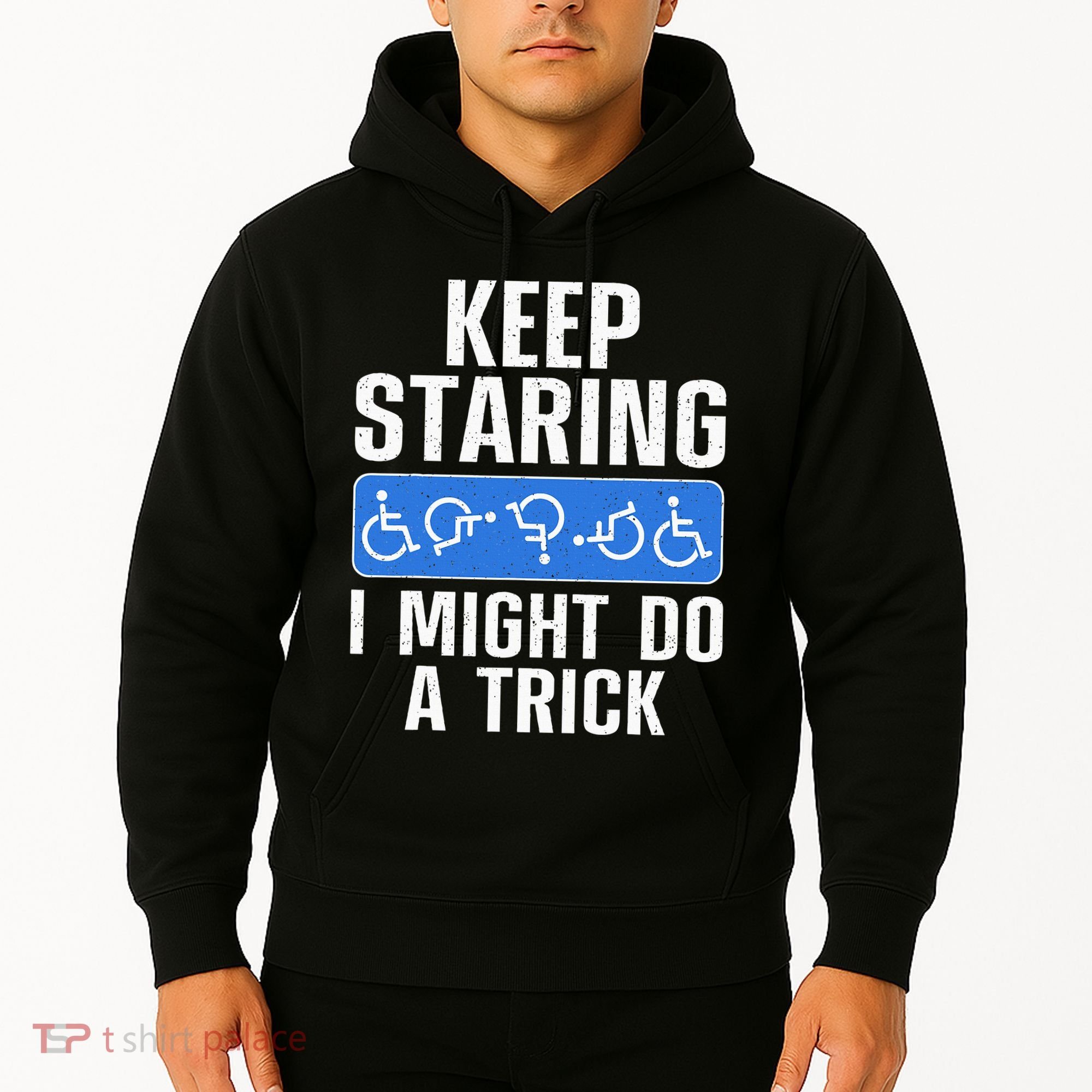 Cool Wheelchair Bound Art Cripple Handicapped Hoodie