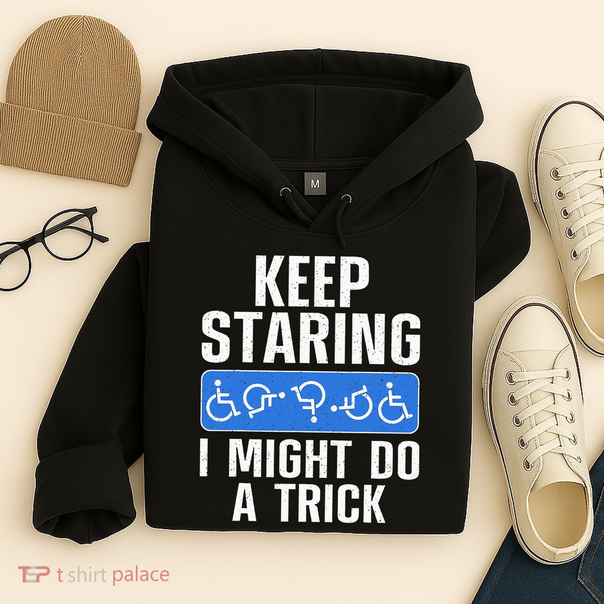 Cool Wheelchair Bound Art Cripple Handicapped Hoodie
