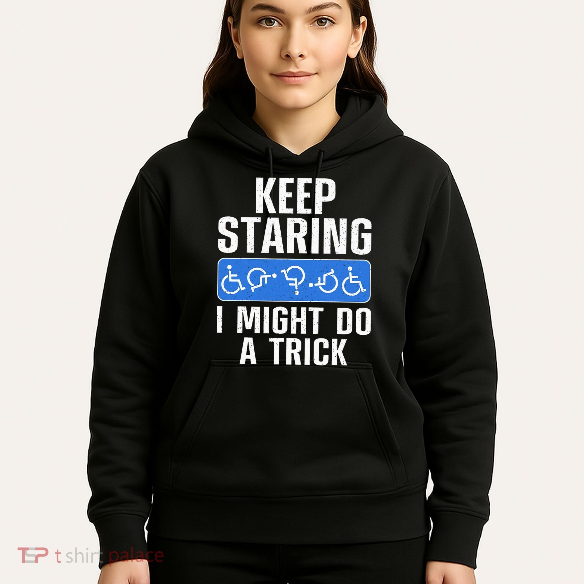 Cool Wheelchair Bound Art Cripple Handicapped Hoodie