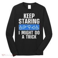 Cool Wheelchair Bound Art Cripple Handicapped Long Sleeve Shirt thumb 0
