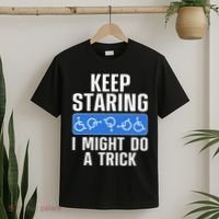 Cool Wheelchair Bound Art Cripple Handicapped T-Shirt thumb 2