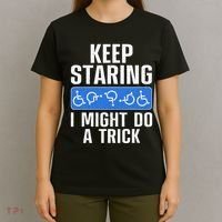 Cool Wheelchair Bound Art Cripple Handicapped T-Shirt thumb 4