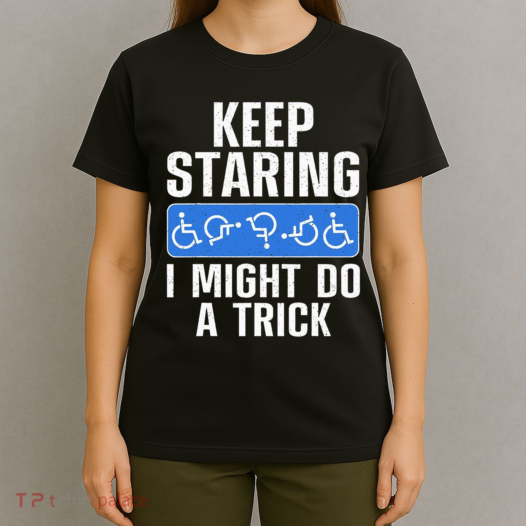 Cool Wheelchair Bound Art Cripple Handicapped T-Shirt