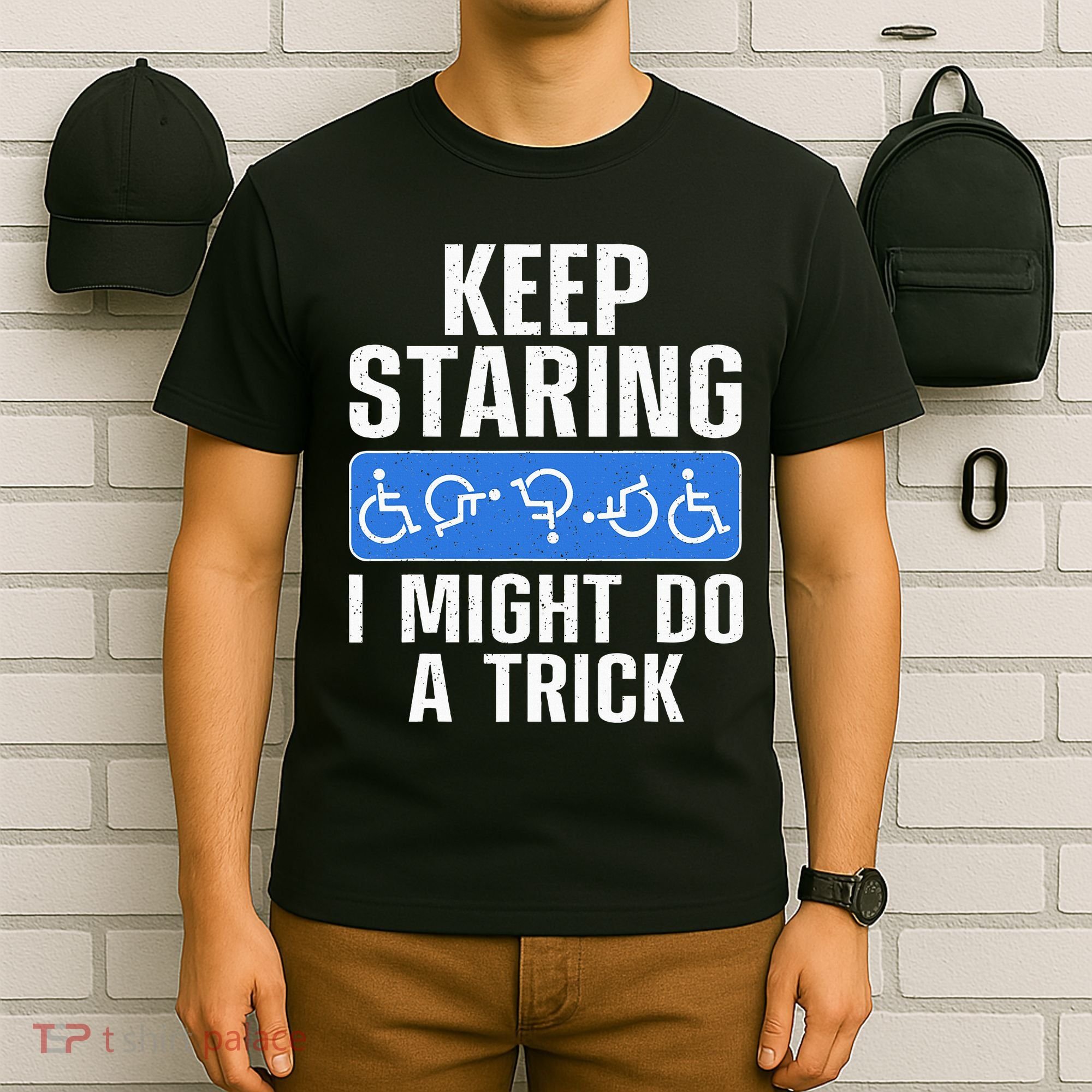 Cool Wheelchair Bound Art Cripple Handicapped T-Shirt