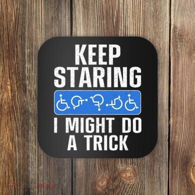 Cool Wheelchair Bound Art Cripple Handicapped Coaster