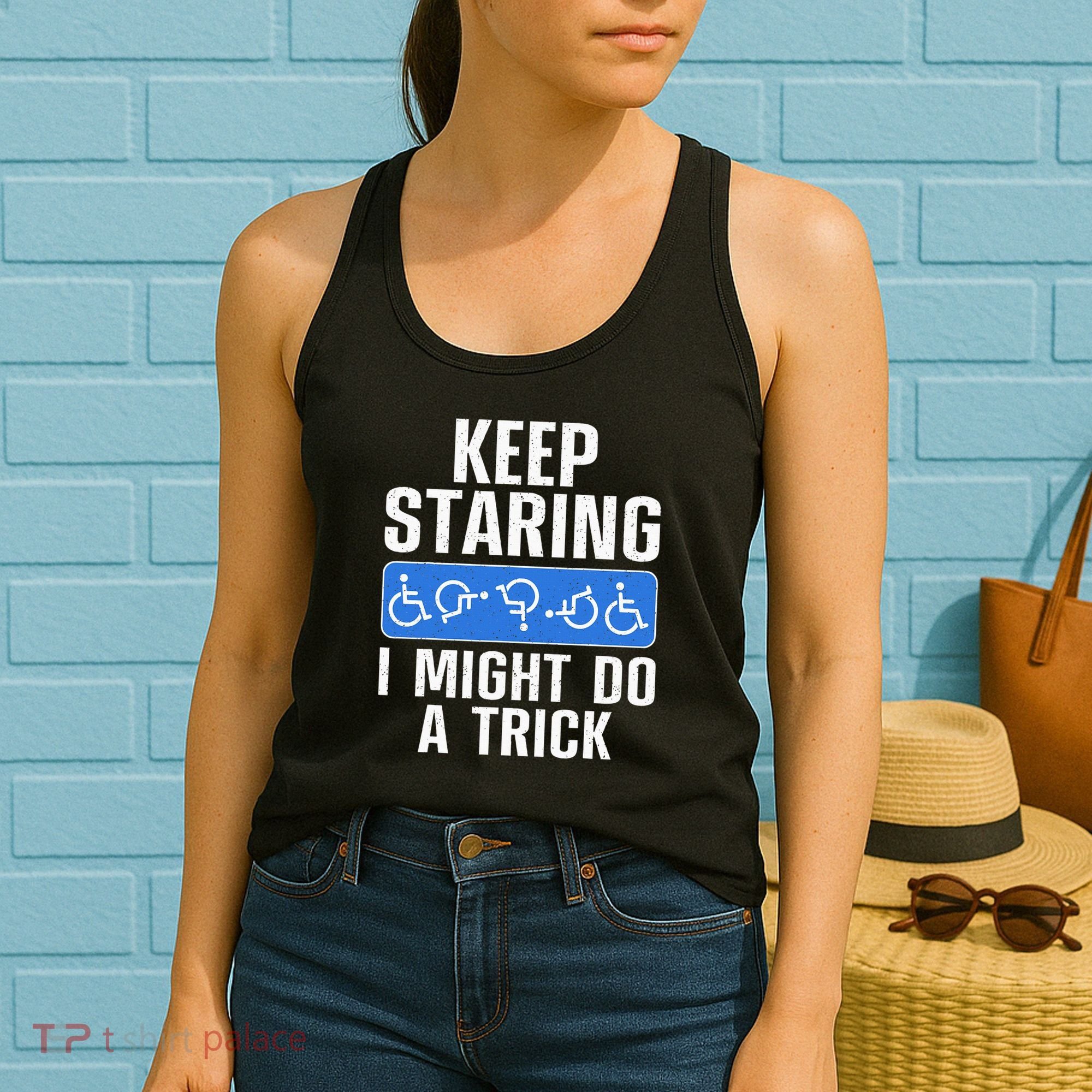 Cool Wheelchair Bound Art Cripple Handicapped Women's Tank Top