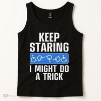 Cool Wheelchair Bound Art Cripple Handicapped Tank Top thumb 2