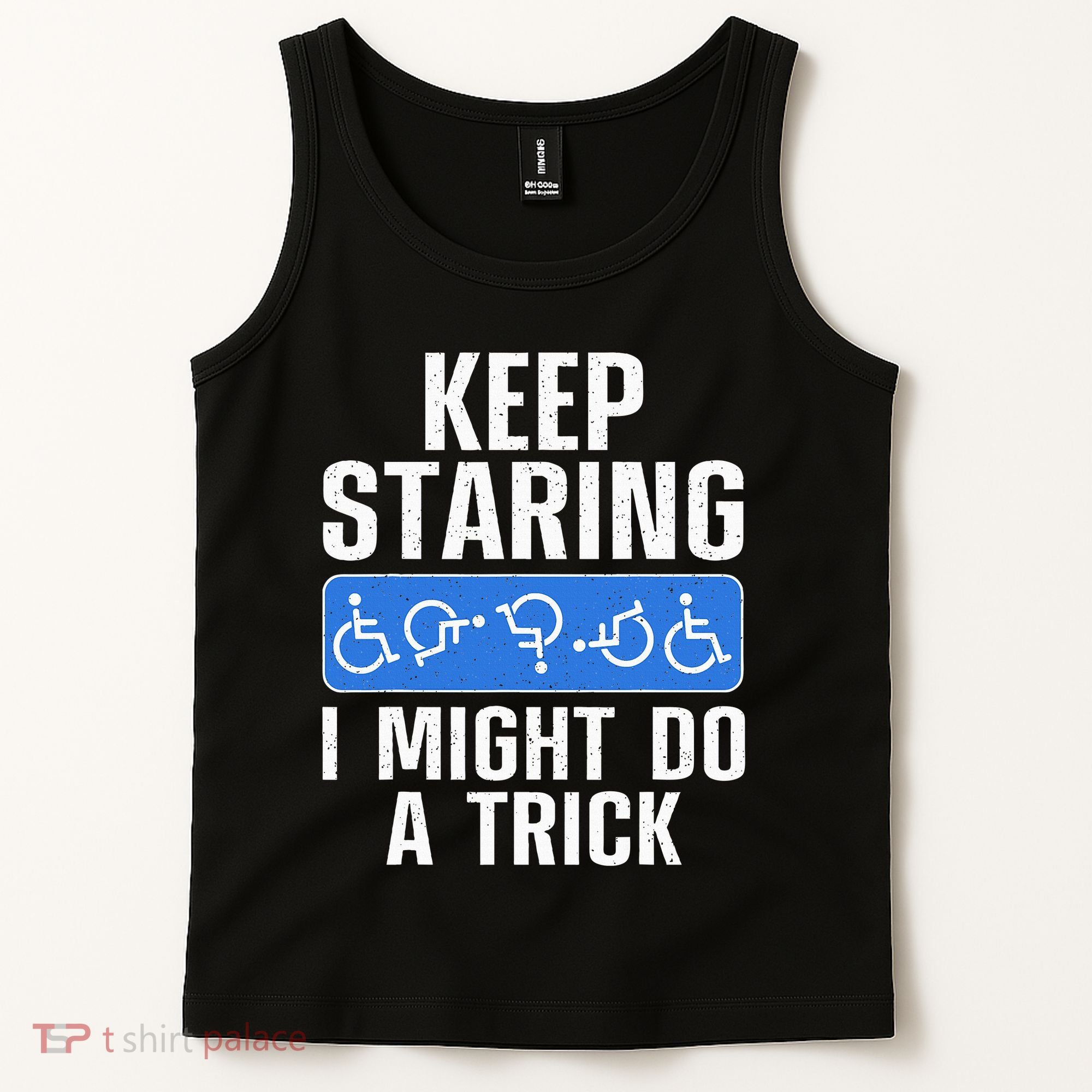 Cool Wheelchair Bound Art Cripple Handicapped Tank Top