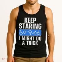Cool Wheelchair Bound Art Cripple Handicapped Tank Top thumb 3