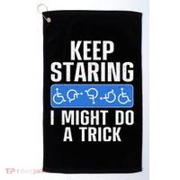 Cool Wheelchair Bound Art Cripple Handicapped Golf Towel thumb 0