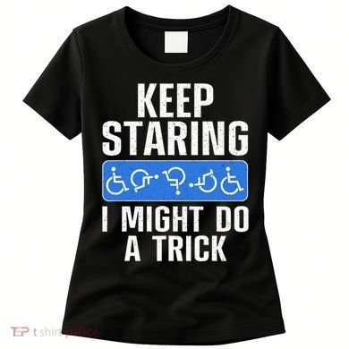 Cool Wheelchair Bound Art Cripple Handicapped Women's T-Shirt