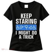 Cool Wheelchair Bound Art Cripple Handicapped Women's T-Shirt thumb 0