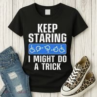 Cool Wheelchair Bound Art Cripple Handicapped Women's T-Shirt thumb 3