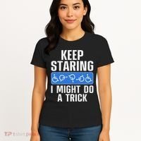 Cool Wheelchair Bound Art Cripple Handicapped Women's T-Shirt thumb 4