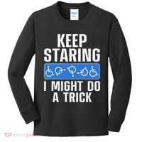 Cool Wheelchair Bound Art Cripple Handicapped Kids Long Sleeve Shirt thumb 0