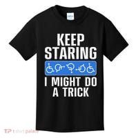 Cool Wheelchair Bound Art Cripple Handicapped Kids T-Shirt thumb 0