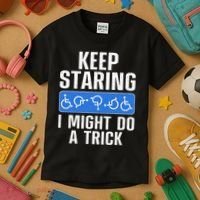 Cool Wheelchair Bound Art Cripple Handicapped Kids T-Shirt thumb 3