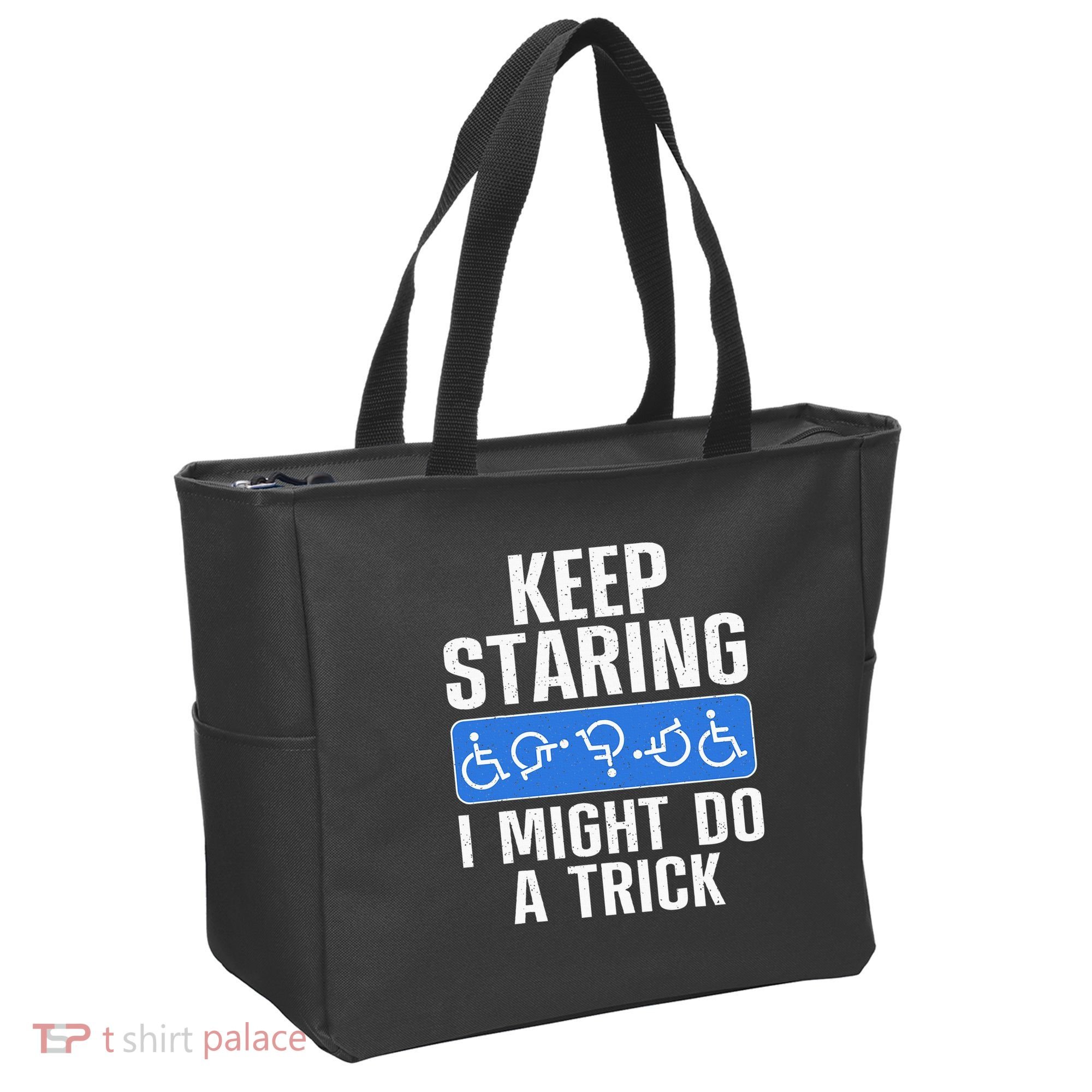 Cool Wheelchair Bound Art Cripple Handicapped Tote Bag