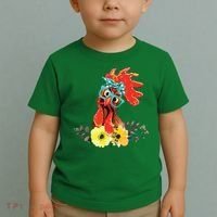 Chicken With Bandana Headband And Glasses Cute Toddler T-Shirt thumb 2