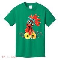 Chicken With Bandana Headband And Glasses Cute Kids T-Shirt thumb 0