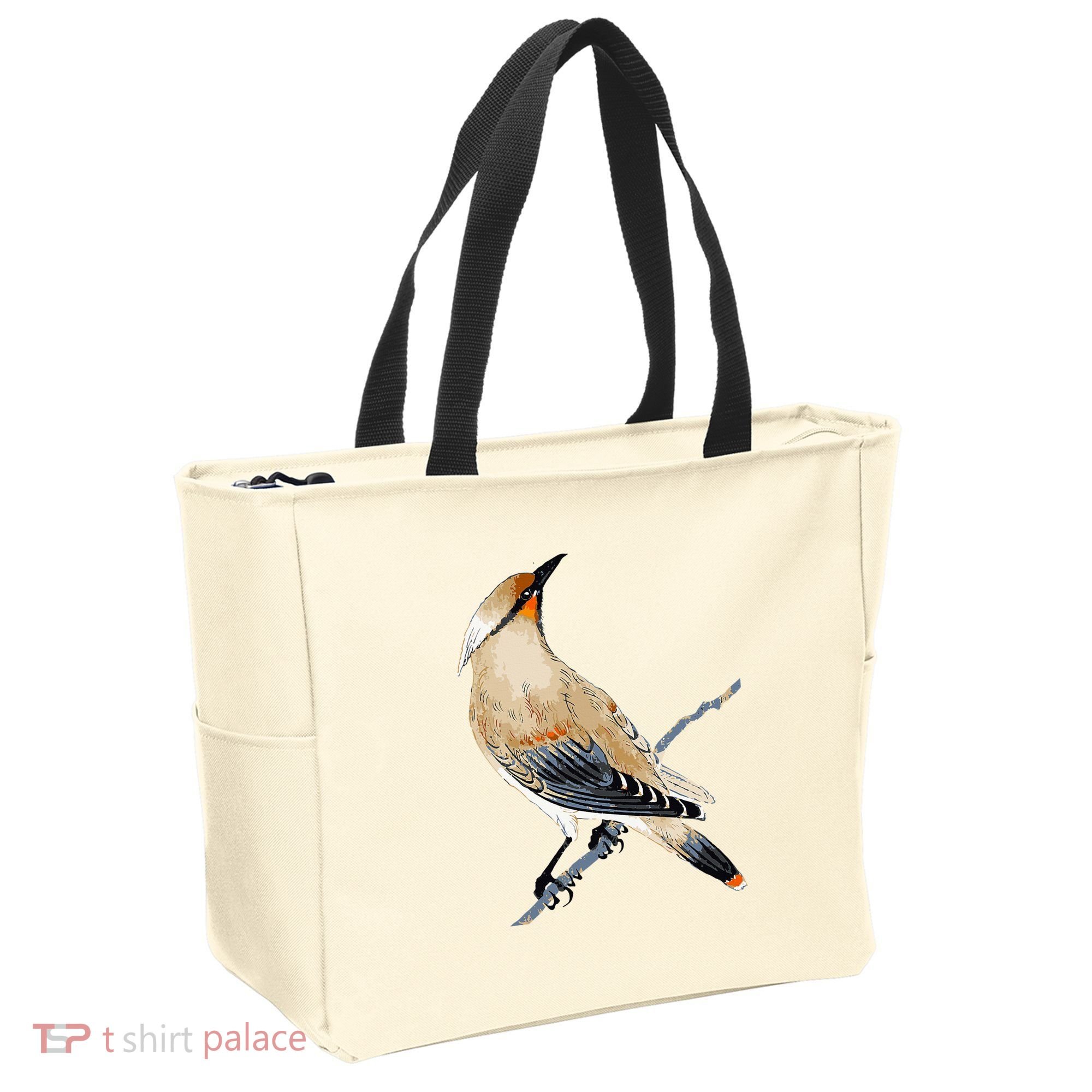 Cedar Waxwing Bird Ornithology Beautiful Songbird Tote Bag